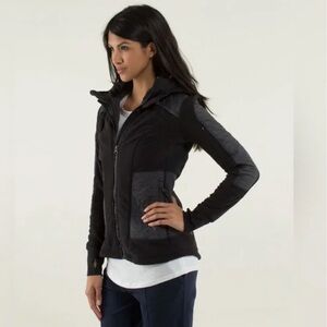 Lululemon Fleecy Keen Hoodie Jacket in black.